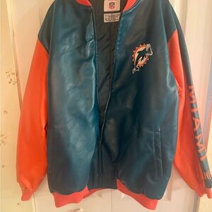 NFL Teal and Orange Bomber Jacket